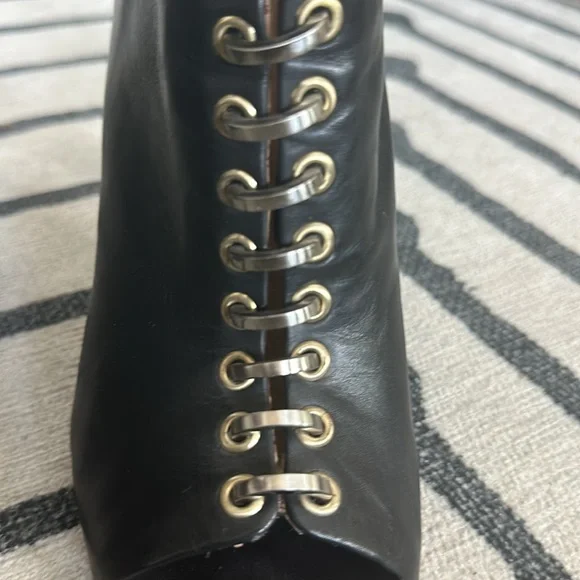 L.A.M.B high heel open toe bootie. - Picture 7 of 8